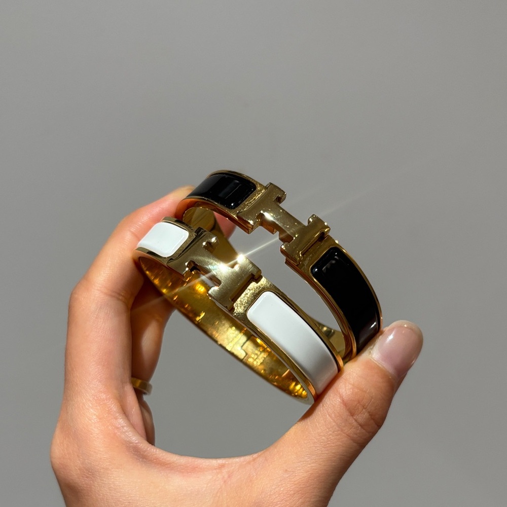 Gold and Enamel Bracelets